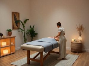 Imagine cu un terapeut care aplică terapie manuală.