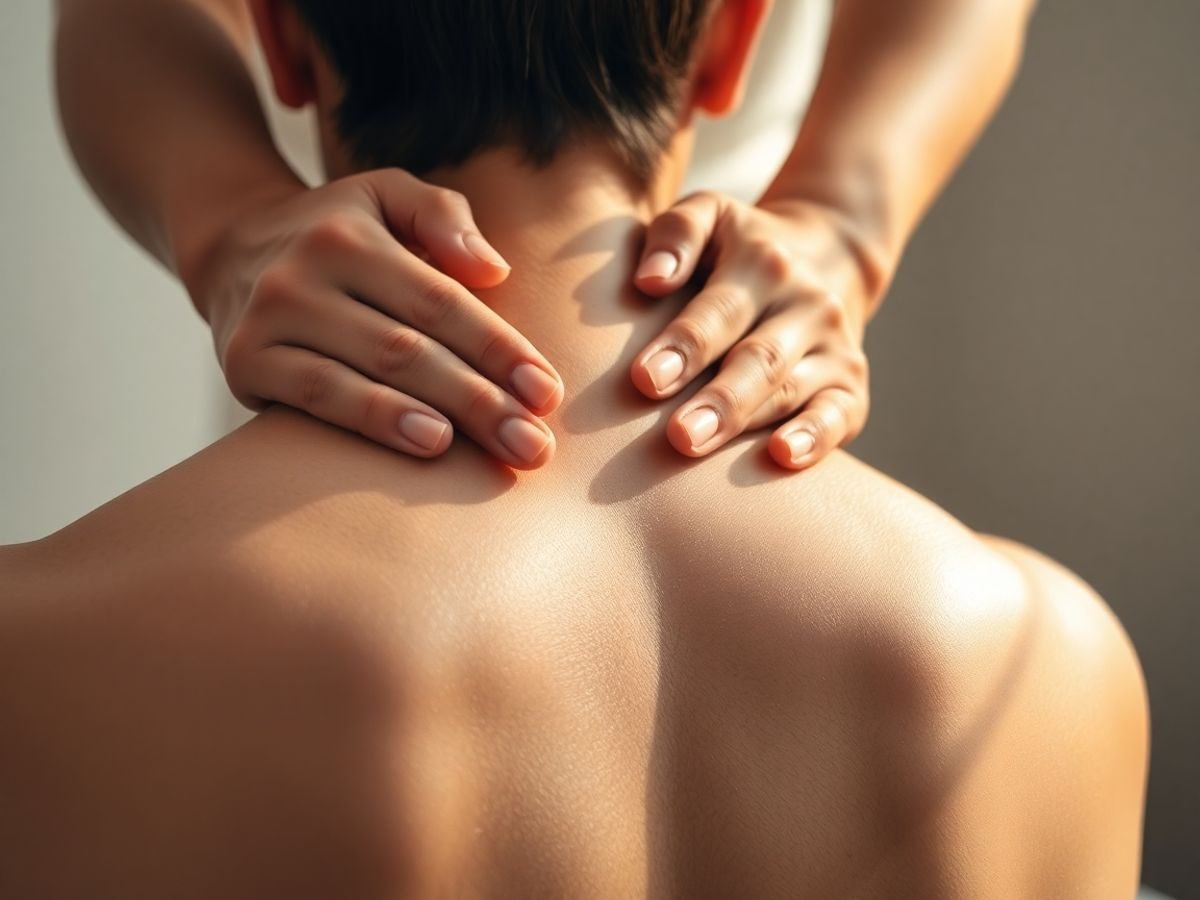 Femeie primește terapie pentru durerile de spate.